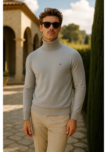 Erkek Kışlık Slim Fit Gri Kazak modelleri