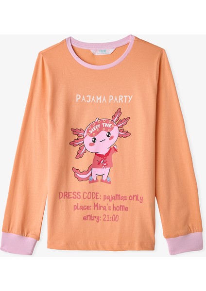 Pembe Kız Çocuk Relaxalotl 2'li Pijama Takımı modelleri