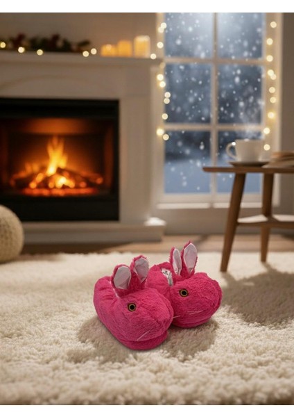 Yetişkin Peluş Tavşan Panduf – Ultra Yumuşak, Sıcak Tutucu, 36-38 / 38-40 Numara