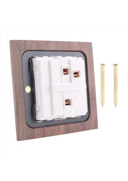 5x Retro Amerikan Endüstriyel Stil Işık Anahtarı Soketi Masif Ahşap Pirinç Geçiş Anahtarı Plakası Antik Evde Kalma Anahtarı (1) (Yurt Dışından)