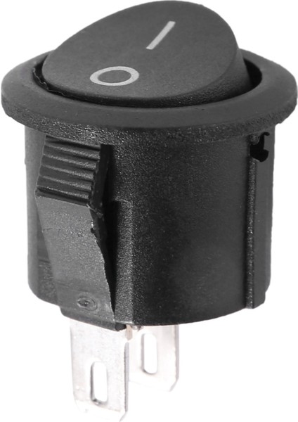 15 Pcs Spst Siyah Düğmesi Aç/kapalı Yuvarlak Rocker Anahtarı Ac 6A/125V 3A/250V (Yurt Dışından) fırsatları