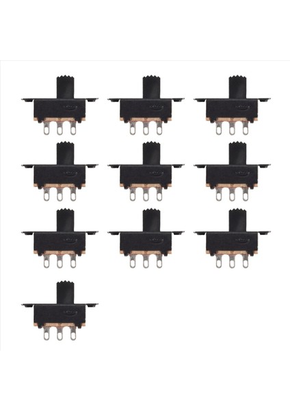 10 Pcs SS22F25-G7 2 Konum Dpdt 2P2T Panel Montaj Mini Slayt Anahtarı Lehim Lug (Yurt Dışından)