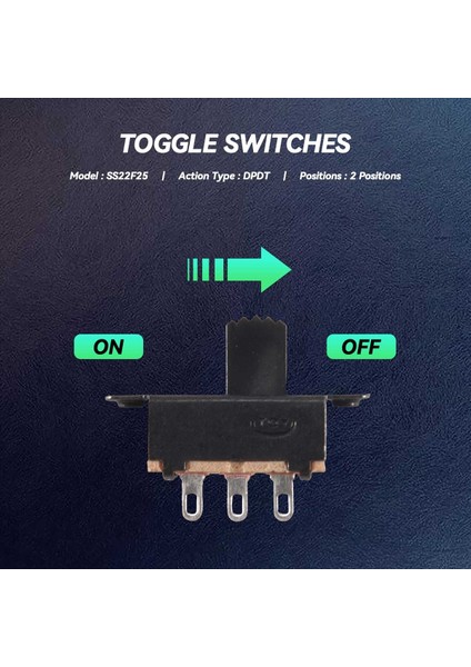 10 Pcs SS22F25-G7 2 Konum Dpdt 2P2T Panel Montaj Mini Slayt Anahtarı Lehim Lug (Yurt Dışından) fiyatları
