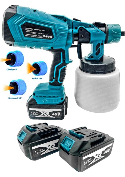 48V Çift Akülü Püskürtme Tabancası Boya ve Vernik Uygulama Aracı fiyatları