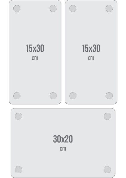 Cam Sunum Servis Tabağı 3'lü Dikdörtgen Set Balkan Horoz Desenli indirimleri