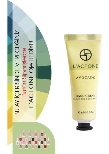 Avocado Hand Cream 30 ml / El Kremi - 1 Adet Oje Hediyeli modelleri