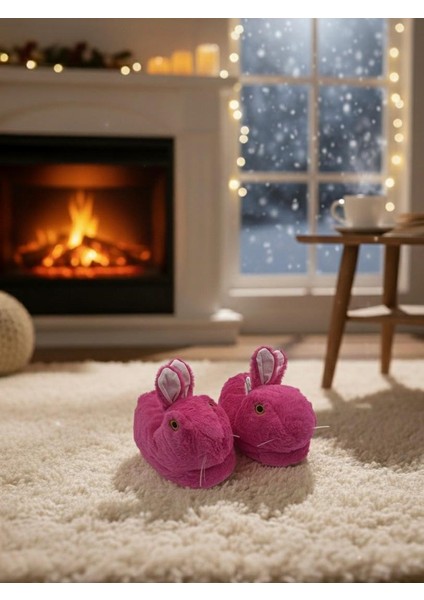 Yetişkin Peluş Tavşan Panduf – Ultra Yumuşak, Sıcak Tutucu, 36-38 / 38-40 Numara