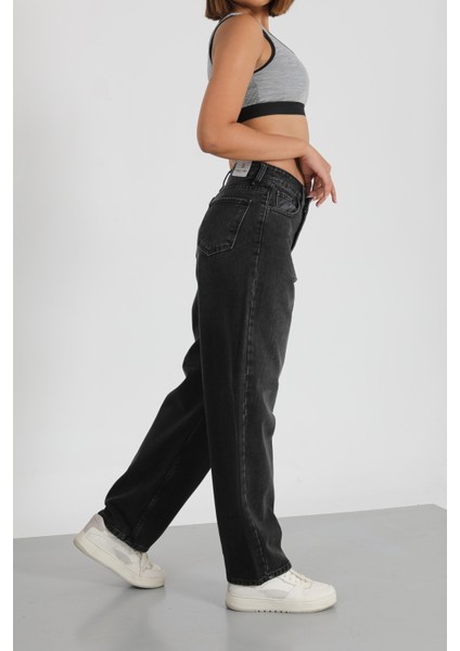 Antrasit Gri Baggy Pantolon