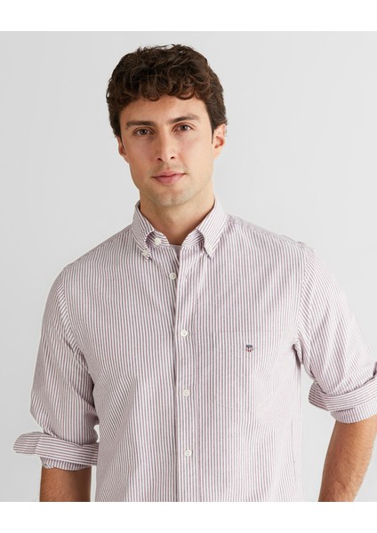 Erkek Bordo Regular Fit Düğmeli Gömlek 3000230.604 fırsatları