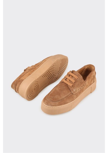 Taba Deri Kadın Spor Ayakkabı modelleri