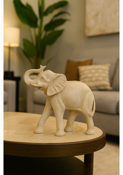 Dekoratif Yürüyen Fil Dekor - Beyaz modelleri