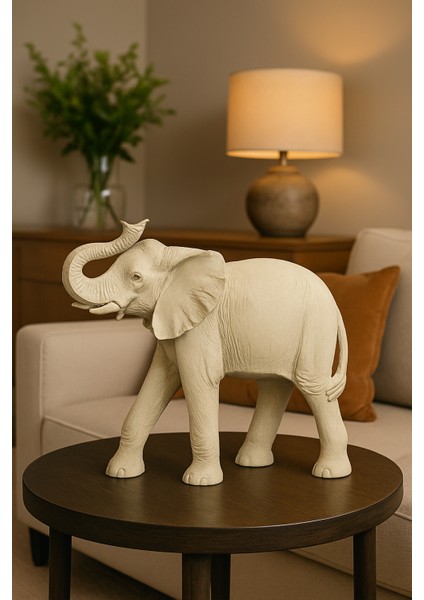 Dekoratif Yürüyen Fil Dekor - Beyaz fırsatları