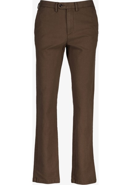 Erkek Kahverengi Slim Fit Casual Herringbone Pantolon 1505367.274