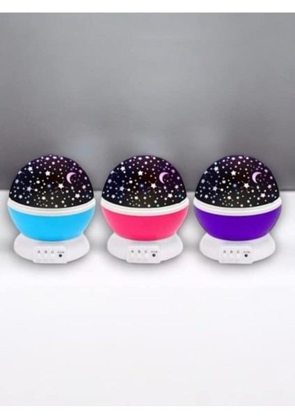 Yıldızlı Gökyüzü Efektli Projektörlü Masa ve Gece Lambası - ER001Y-53D5L3 modelleri