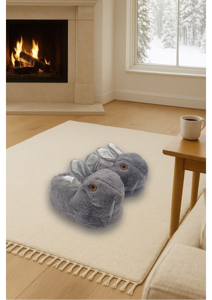 Yetişkin Peluş Tavşan Panduf – Ultra Yumuşak, Sıcak Tutucu, 36-38 / 38-40 Numara