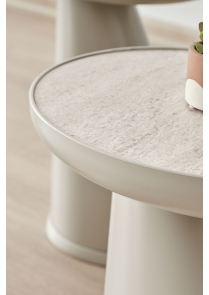 Lips Sehpa,tekli Sehpa,yan Sehpa,zigon Sehpa - Kumtaşı (Açık Bej) & Traverten Desenli Tabla fiyatları