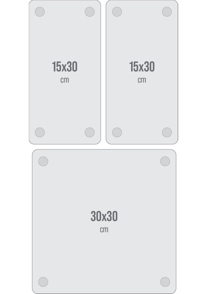 Cam Sunum Servis Tabağı 3'lü Kare Set Balkan Horoz Desenli indirimleri