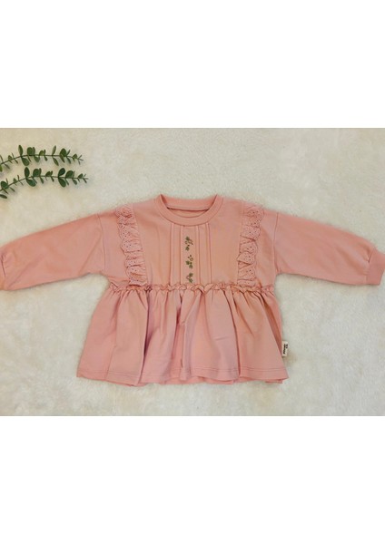 Dantel Fırfır Detaylı Kız Çocuk 2’li Takım – Nakışlı Sweatshirt ve Rahat Pantolon indirimleri