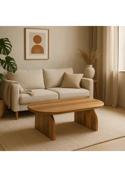 Japandi Stili Ahşap Orta Sehpa - Oturma Odası Ev Dekorasyonu indirimleri