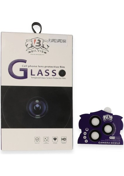 iPhone 14 Pro Max Bilvis Titan Kamera Lens - SIYAH-(5796) - ER001Y-53YHQ1