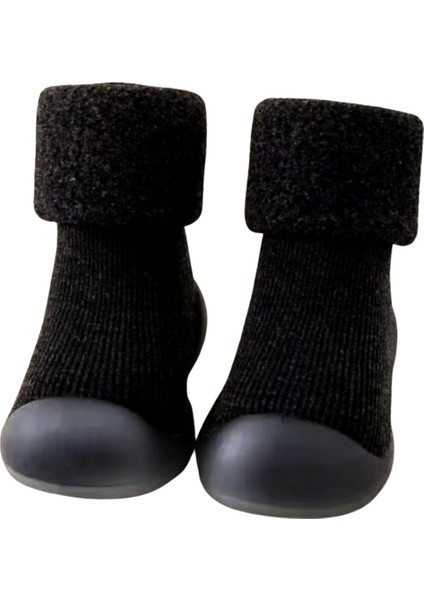 Kaydırmaz Sıcak Tutan Patik Ev Okul Patik Çorap Terlik Siyah