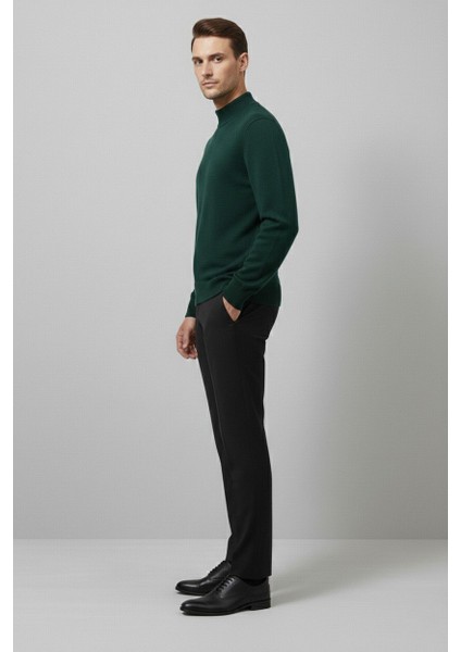 Erkek Slim Kesim Yumuşak Dokulu Tüylenmeyen Yarım Balıkçı Yaka Triko Kazak fiyatları