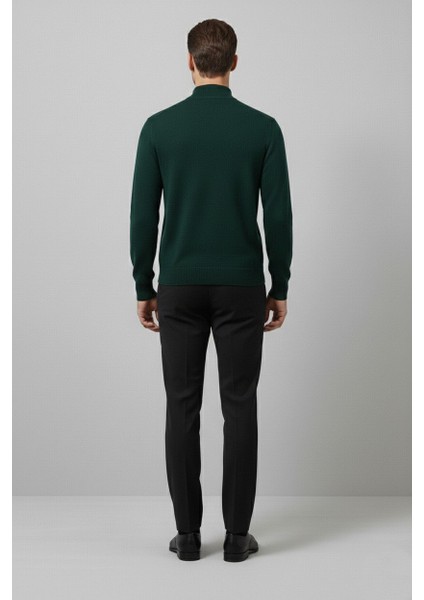 Erkek Slim Kesim Yumuşak Dokulu Tüylenmeyen Yarım Balıkçı Yaka Triko Kazak fırsatları