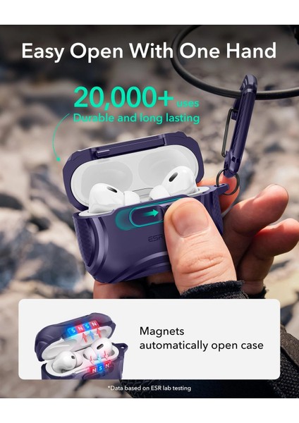 Apple Airpods Pro 3 (3.nesil) Cyber Flicklock Magsafe Şarj Destekli Kilitli Kılıf indirimleri