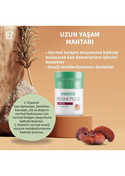 Lifetakt Reishi Plus 30 Kapsül Uzun Yaşam Mantarı fiyatları