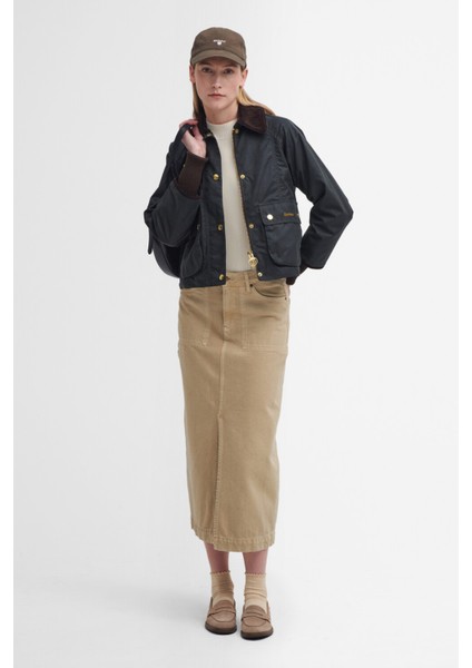 Cropped Beadnell Yağlı Ceket SG51 Sage-Ancient modelleri