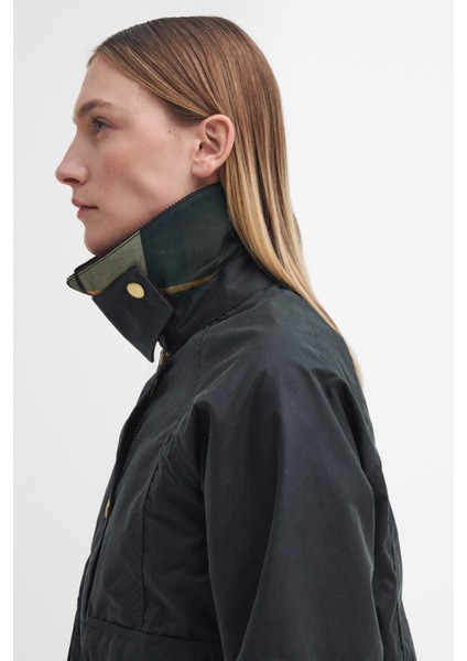 Cropped Beadnell Yağlı Ceket SG51 Sage-Ancient