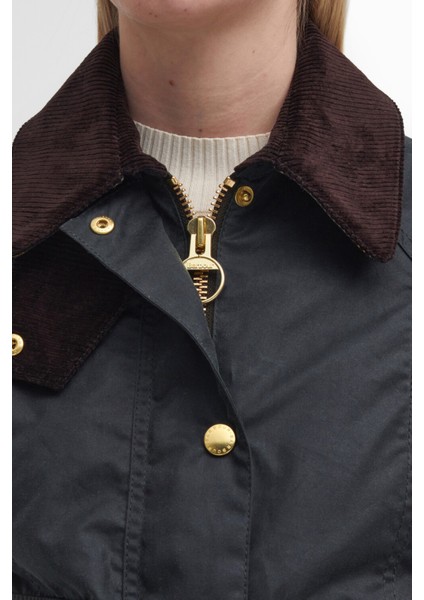 Cropped Beadnell Yağlı Ceket SG51 Sage-Ancient