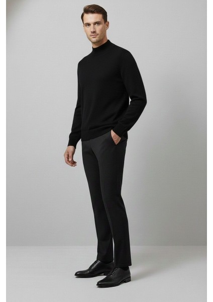 Erkek Slim Kesim Yumuşak Dokulu Tüylenmeyen Yarım Balıkçı Yaka Triko Kazak fiyatları