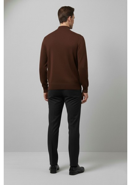 Erkek Slim Kesim Yumuşak Dokulu Tüylenmeyen Yarım Balıkçı Yaka Triko Kazak fırsatları