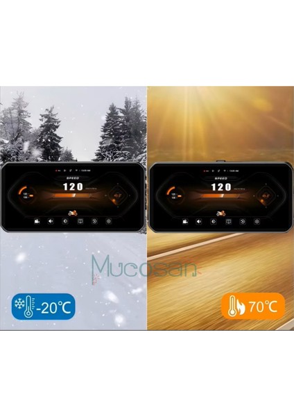 Kör Noktalı – 6.25'' Kör Nokta Uyarılı Lastik Basınç Sensörlü 2k Full Hd Motosiklet Çift Kayıt ve Navigasyon Sistemi