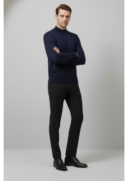 Erkek Slim Kesim Yumuşak Dokulu Tüylenmeyen Yarım Balıkçı Yaka Triko Kazak fiyatları