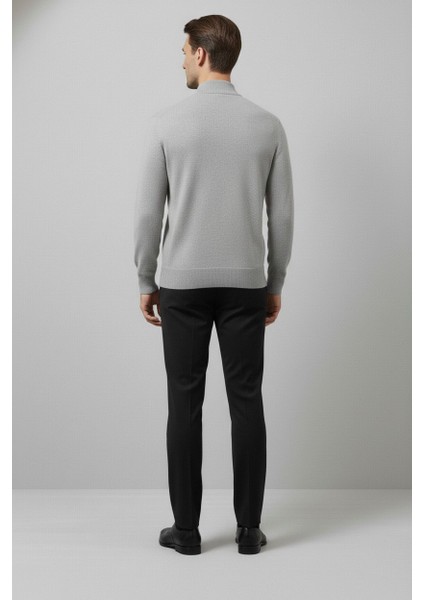 Erkek Slim Kesim Yumuşak Dokulu Tüylenmeyen Yarım Balıkçı Yaka Triko Kazak fırsatları