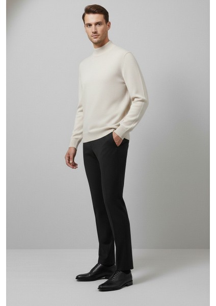 Erkek Slim Kesim Yumuşak Dokulu Tüylenmeyen Yarım Balıkçı Yaka Triko Kazak fiyatları