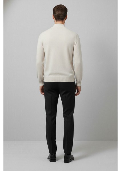 Erkek Slim Kesim Yumuşak Dokulu Tüylenmeyen Yarım Balıkçı Yaka Triko Kazak fırsatları