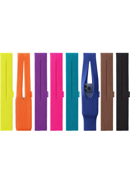 Tüm Telefonlarla Uyumlu iPhone Pocket Issey Mıyake Örgü Çapraz Telefon Çantası Askısı 80CM