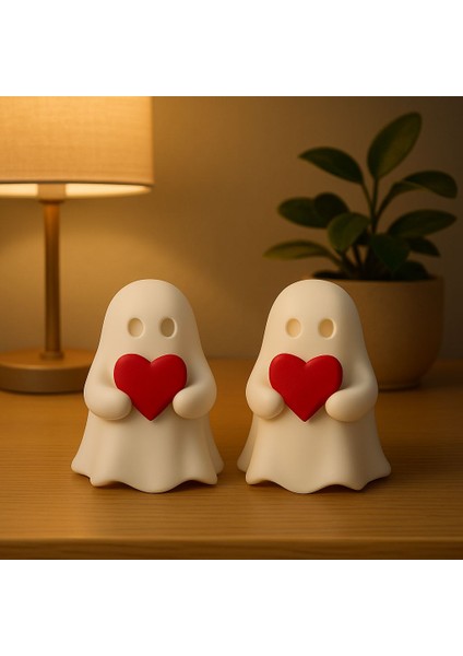 Kalpli Hayalet Figürü 2’li Pilli Mum Ile Kullanım Romantik Ev Dekorasyonu / Tea Light Hediyeli
