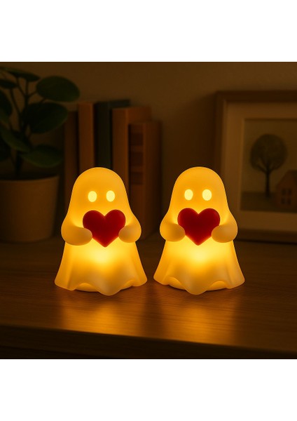 Kalpli Hayalet Figürü 2’li Pilli Mum Ile Kullanım Romantik Ev Dekorasyonu / Tea Light Hediyeli fiyatları