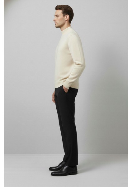 Erkek Slim Kesim Yumuşak Dokulu Tüylenmeyen Yarım Balıkçı Yaka Triko Kazak fiyatları