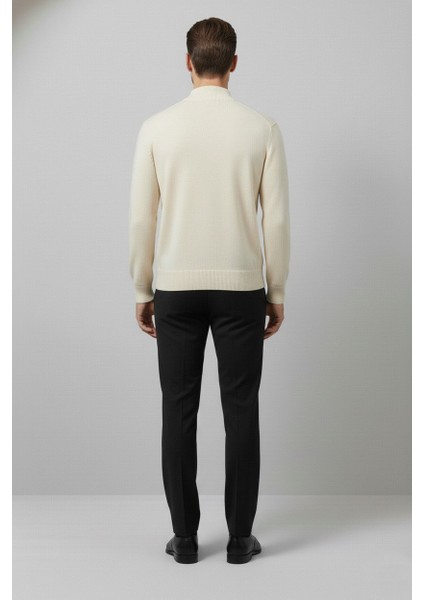 Erkek Slim Kesim Yumuşak Dokulu Tüylenmeyen Yarım Balıkçı Yaka Triko Kazak fırsatları