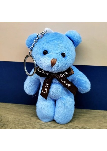 Buğz Mavi Peluş Ayıcık Anahtarlık