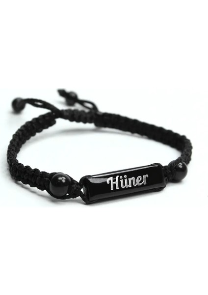 Kişiye Özel Oltu Taşı Örme Bileklik