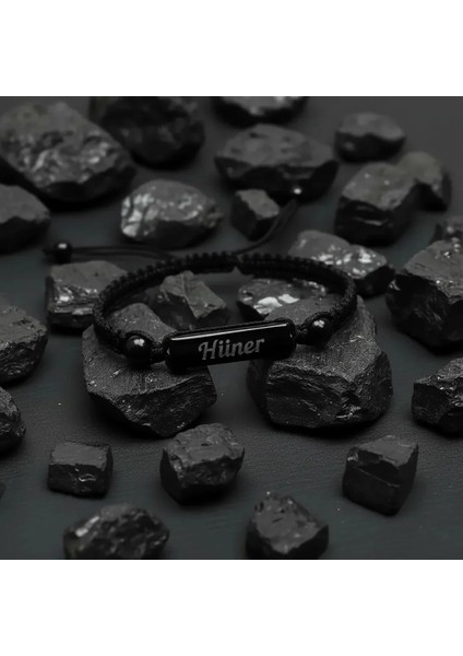 Kişiye Özel Oltu Taşı Örme Bileklik fiyatları