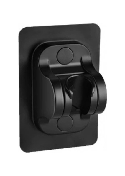 Buğz Yapışkanlı Duş Başlığı Tutucu Ayarlı Siyah