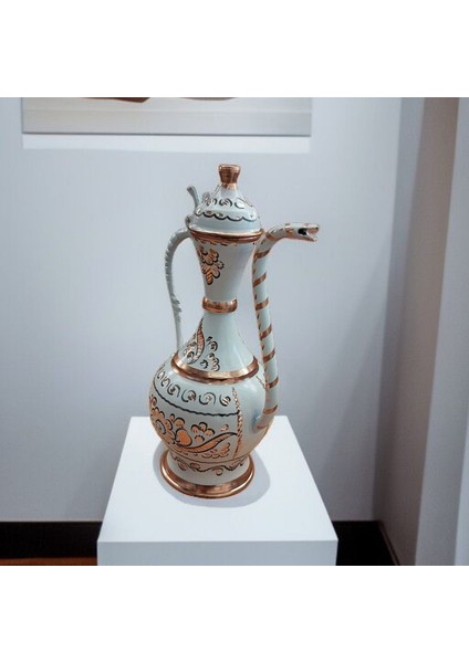 Bakır Ibrik El Işlemeli Bakır Süs Ibrik 22 cm Osmanlı Ibrik Lengerli Ibrik Hürrem Ibrik El Yapımı fiyatları