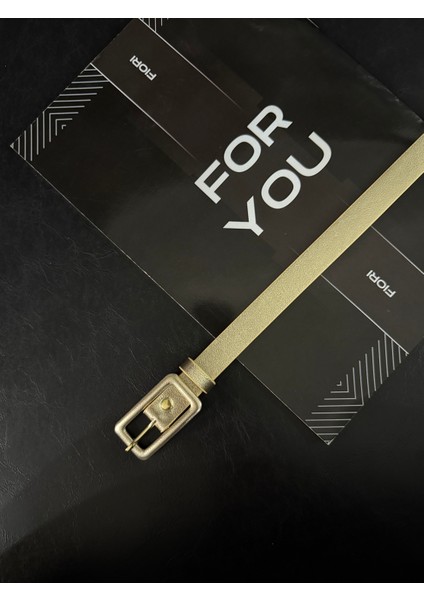 Dikdörtgen Kaplama Tokalı Ince Kadın Pantolon Kemeri, Ceket Kemeri, Gömlek Kemeri fırsatları